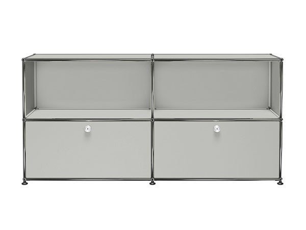 【ユーエスエム/USM / GOODS】のUSM Haller Sideboard / USMハラー サイドボード W / D / H:1523 / 373 / 740mm ドロップダウンドア × 2 インテリア・キッズ・メンズ・レディースファッション・服の通販 founy(ファニー) 　コレクション　Collection　シンプル　Simple　ニューヨーク　New York　バランス　Balance　ボックス　Box　ホーム・キャンプ・アウトドア・お取り寄せ　Home,Garden,Outdoor,Camping Gear　家具・インテリア　Furniture　収納家具・キャビネット　Storage Furniture　サイドボード　Sideboard　USM マットシルバー(海外取り寄せ)|ID: prp329100000008898 ipo3291000000028128657