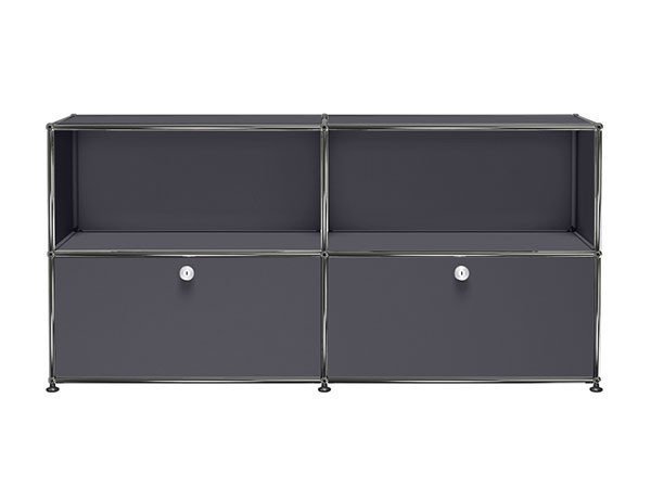 【ユーエスエム/USM / GOODS】のUSM Haller Sideboard / USMハラー サイドボード W / D / H:1523 / 373 / 740mm ドロップダウンドア × 2 インテリア・キッズ・メンズ・レディースファッション・服の通販 founy(ファニー) 　コレクション　Collection　シンプル　Simple　ニューヨーク　New York　バランス　Balance　ボックス　Box　ホーム・キャンプ・アウトドア・お取り寄せ　Home,Garden,Outdoor,Camping Gear　家具・インテリア　Furniture　収納家具・キャビネット　Storage Furniture　サイドボード　Sideboard　アントラサイト(海外取り寄せ)|ID: prp329100000008898 ipo3291000000028128659