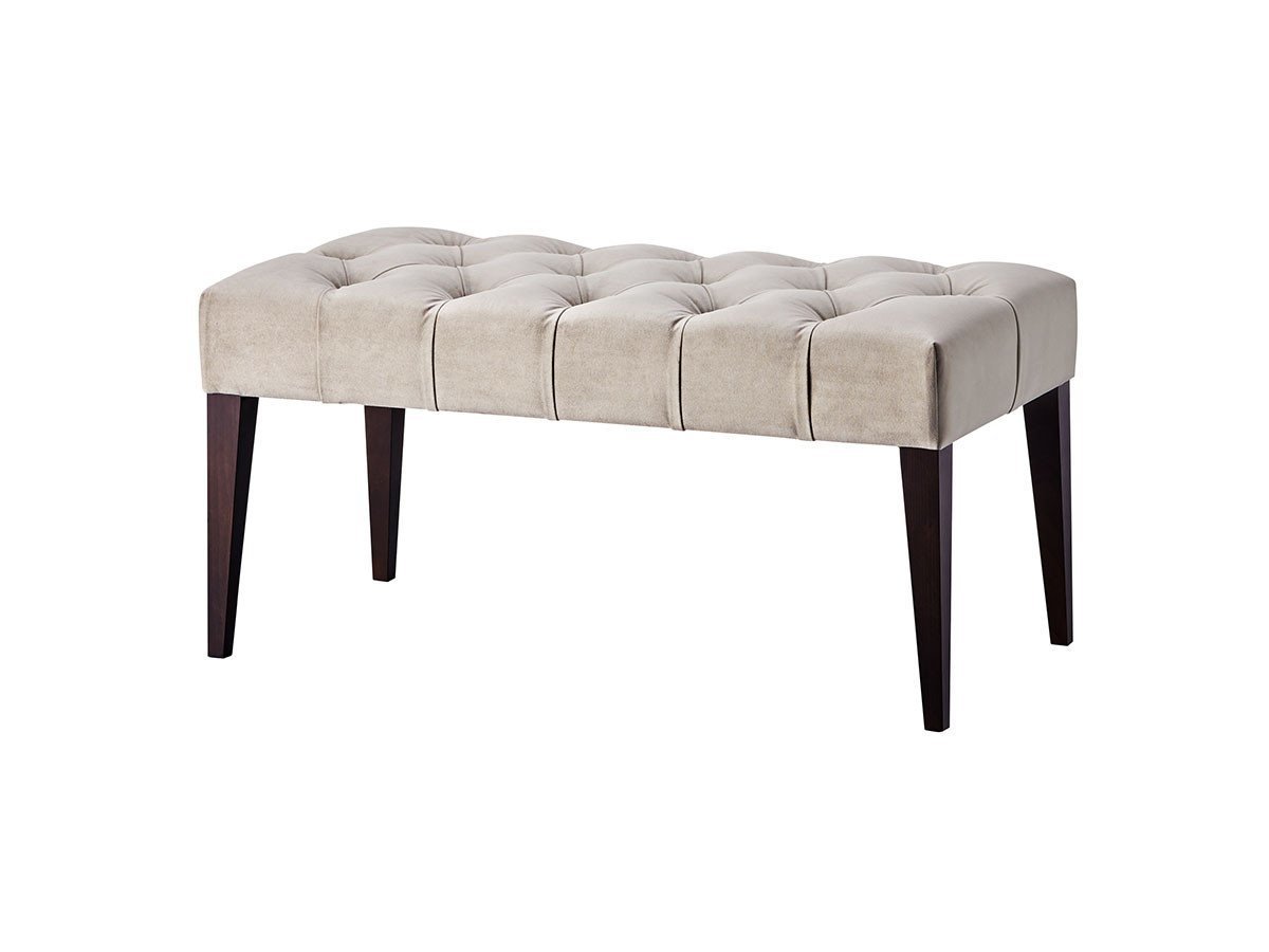 【フライミー ブラン/FLYMEe Blanc / GOODS】のBENCH / ベンチ ボタン絞り n59163 インテリア・キッズ・メンズ・レディースファッション・服の通販 founy(ファニー) 送料無料 Free Shipping クラシカル Classical, Vintage-Inspired ラグジュアリー Luxury, Elegant ホーム・キャンプ・アウトドア・お取り寄せ Home Living / Home & Lifestyle / Camping Gear / Outdoor Camping 家具・インテリア Home Furniture & Interior. Stylish & Functional Living Spaces チェア・椅子 Seating & Chairs ダイニングベンチ・玄関ベンチ Bench & Dining Benches 張地:セーヌ グレージュ(Bランク)、脚部ダークブラウン、サイズ:幅90cm|ID: prp329100000008918 ipo3291000000035013964