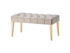 【フライミー ブラン/FLYMEe Blanc / GOODS】のBENCH / ベンチ ボタン絞り n59163 人気、トレンドファッション・服の通販 founy(ファニー) 送料無料 Free Shipping クラシカル Classical, Vintage-Inspired ラグジュアリー Luxury, Elegant ホーム・キャンプ・アウトドア・お取り寄せ Home Living / Home & Lifestyle / Camping Gear / Outdoor Camping 家具・インテリア Home Furniture & Interior. Stylish & Functional Living Spaces チェア・椅子 Seating & Chairs ダイニングベンチ・玄関ベンチ Bench & Dining Benches thumbnail 張地:セーヌ グレージュ(Bランク)、脚部ナチュラル、サイズ:幅90cm|ID: prp329100000008918 ipo3291000000035013965