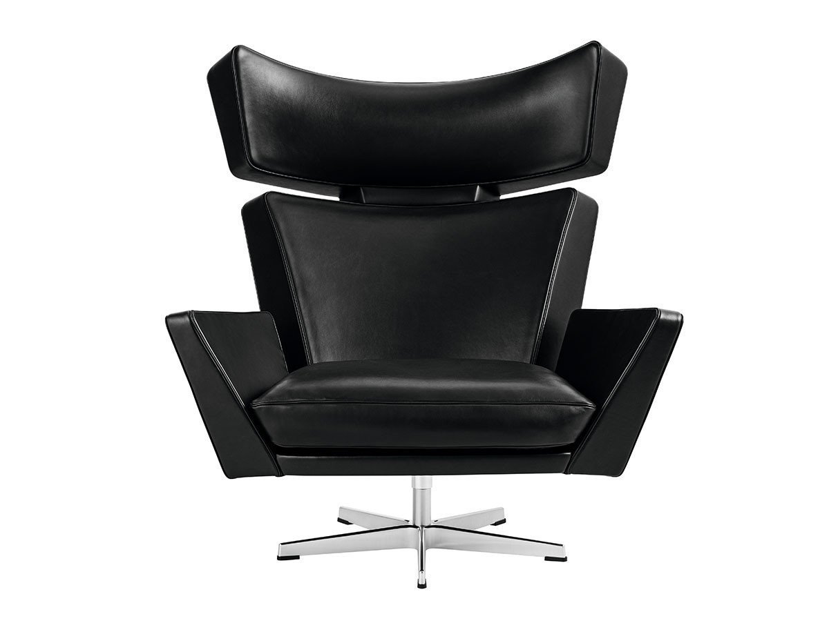 【フリッツ ハンセン/FRITZ HANSEN / GOODS】のOKSEN / オクセン ラウンジチェア 4201 インテリア・キッズ・メンズ・レディースファッション・服の通販 founy(ファニー) 　サテン　Satin　シェイプ　Shape　ダウン　Down　フォーム　Form　ホーム・キャンプ・アウトドア・お取り寄せ　Home,Garden,Outdoor,Camping Gear　家具・インテリア　Furniture　チェア・椅子　Chair　ラウンジチェア　Lounge Chair　張地:グレースレザー / ブラック(カテゴリー5)、脚部:サテン仕上|ID: prp329100000008961 ipo3291000000030231592
