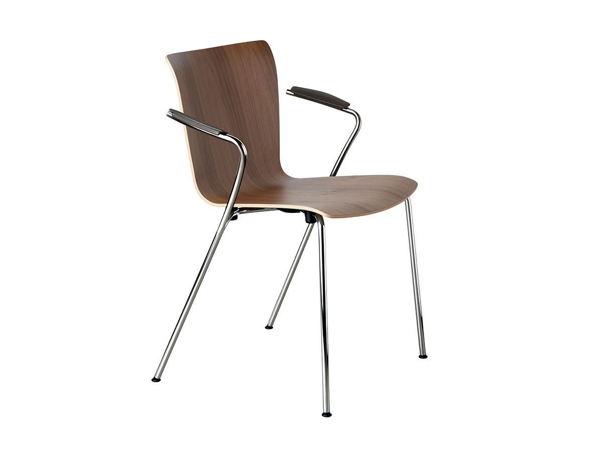 【フリッツ ハンセン/FRITZ HANSEN / GOODS】のVICO DUO / ヴィコデュオ アームチェア VM111 インテリア・キッズ・メンズ・レディースファッション・服の通販 founy(ファニー) 　送料無料　Free Shipping　シンプル　Simple, Minimal　バランス　Balance, Style Balance　フォルム　Silhouette, Form　ホーム・キャンプ・アウトドア・お取り寄せ　Home Living / Home & Lifestyle / Camping Gear / Outdoor Camping　家具・インテリア　Home Furniture & Interior. Stylish & Functional Living Spaces　チェア・椅子　Seating & Chairs　ダイニングチェア・木製チェア　Dining Chairs　ホーム・キャンプ・アウトドア・お取り寄せ　Home Living / Home & Lifestyle / Camping Gear / Outdoor Camping　家具・インテリア　Home Furniture & Interior. Stylish & Functional Living Spaces　チェア・椅子　Seating & Chairs　アームチェア・アクセントチェア　Armchairs & Accent Chairs　シェル:ウォルナット、フレーム:クローム仕上|ID: prp329100000009096 ipo3291000000033090275