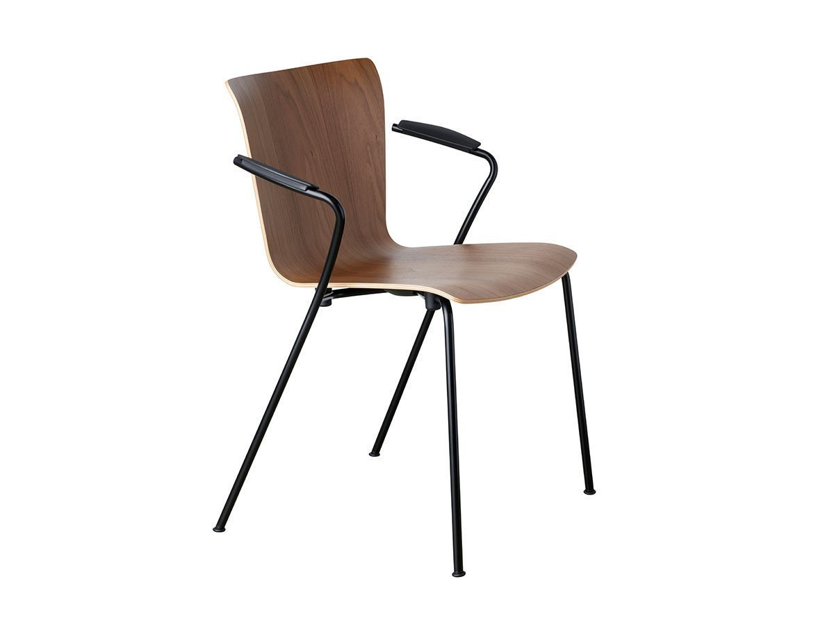 【フリッツ ハンセン/FRITZ HANSEN / GOODS】のVICO DUO / ヴィコデュオ アームチェア VM111 インテリア・キッズ・メンズ・レディースファッション・服の通販 founy(ファニー) 　送料無料　Free Shipping　シンプル　Simple, Minimal　バランス　Balance, Style Balance　フォルム　Silhouette, Form　ホーム・キャンプ・アウトドア・お取り寄せ　Home Living / Home & Lifestyle / Camping Gear / Outdoor Camping　家具・インテリア　Home Furniture & Interior. Stylish & Functional Living Spaces　チェア・椅子　Seating & Chairs　ダイニングチェア・木製チェア　Dining Chairs　ホーム・キャンプ・アウトドア・お取り寄せ　Home Living / Home & Lifestyle / Camping Gear / Outdoor Camping　家具・インテリア　Home Furniture & Interior. Stylish & Functional Living Spaces　チェア・椅子　Seating & Chairs　アームチェア・アクセントチェア　Armchairs & Accent Chairs　シェル:ウォルナット、フレーム:ブラック粉体塗装仕上|ID: prp329100000009096 ipo3291000000033090276