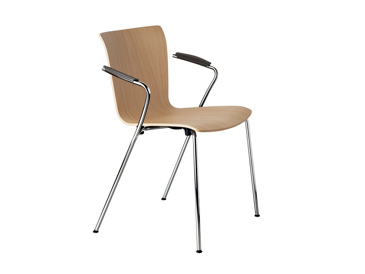 【フリッツ ハンセン/FRITZ HANSEN / GOODS】のVICO DUO / ヴィコデュオ アームチェア VM111 インテリア・キッズ・メンズ・レディースファッション・服の通販 founy(ファニー) 　送料無料　Free Shipping　シンプル　Simple, Minimal　バランス　Balance, Style Balance　フォルム　Silhouette, Form　ホーム・キャンプ・アウトドア・お取り寄せ　Home Living / Home & Lifestyle / Camping Gear / Outdoor Camping　家具・インテリア　Home Furniture & Interior. Stylish & Functional Living Spaces　チェア・椅子　Seating & Chairs　ダイニングチェア・木製チェア　Dining Chairs　ホーム・キャンプ・アウトドア・お取り寄せ　Home Living / Home & Lifestyle / Camping Gear / Outdoor Camping　家具・インテリア　Home Furniture & Interior. Stylish & Functional Living Spaces　チェア・椅子　Seating & Chairs　アームチェア・アクセントチェア　Armchairs & Accent Chairs　シェル:オーク、フレーム:クローム仕上|ID: prp329100000009096 ipo3291000000033090277