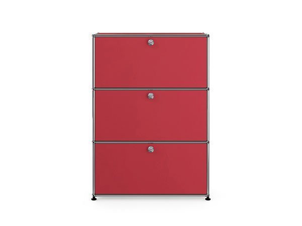 【ユーエスエム/USM / GOODS】のUSM Haller Cabinet / USMハラー キャビネット W / D / H:773 / 373 / 1090mm ドロップダウンドア × 2、エクステンションドア × 1 インテリア・キッズ・メンズ・レディースファッション・服の通販 founy(ファニー) 　コレクション　Collection, Seasonal Line　シンプル　Simple, Minimal　ダウン　Down, Puffer　デスク　Desk, Work Desk　ドロップ　Drop Shoulder, Dropped Style　ニューヨーク　New York, NYC Style　ボックス　Boxy, Box Shape　ホーム・キャンプ・アウトドア・お取り寄せ　Home Living / Home & Lifestyle / Camping Gear / Outdoor Camping　家具・インテリア　Home Furniture & Interior. Stylish & Functional Living Spaces　収納家具・キャビネット　Storage Furniture　収納キャビネット・扉付き棚　Cabinet / Storage Cabinet　USM ルビーレッド(海外取り寄せ)|ID: prp329100000009209 ipo3291000000036813393