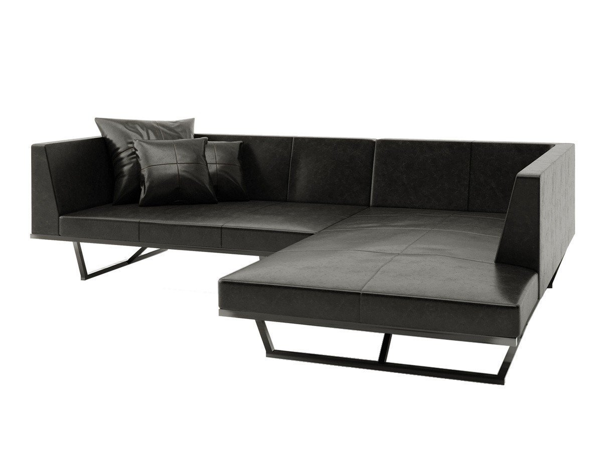 【杉山製作所/Sugiyama Seisakusho / GOODS】のKUROTETSU FLAT SOFA ONE ARM + COUCH / クロテツ フラットソファ ワンアーム + カウチ インテリア・キッズ・メンズ・レディースファッション・服の通販 founy(ファニー) 　クッション　Cushion　クール　Cool　シンプル　Simple　スクエア　Square　フラット　Flat　フレーム　Flame　ホーム・キャンプ・アウトドア・お取り寄せ　Home,Garden,Outdoor,Camping Gear　家具・インテリア　Furniture　ソファー　Sofa　カウチソファ　Couch Sofa　張地:タイプ:カウチ L|ID: prp329100000009270 ipo3291000000030215538