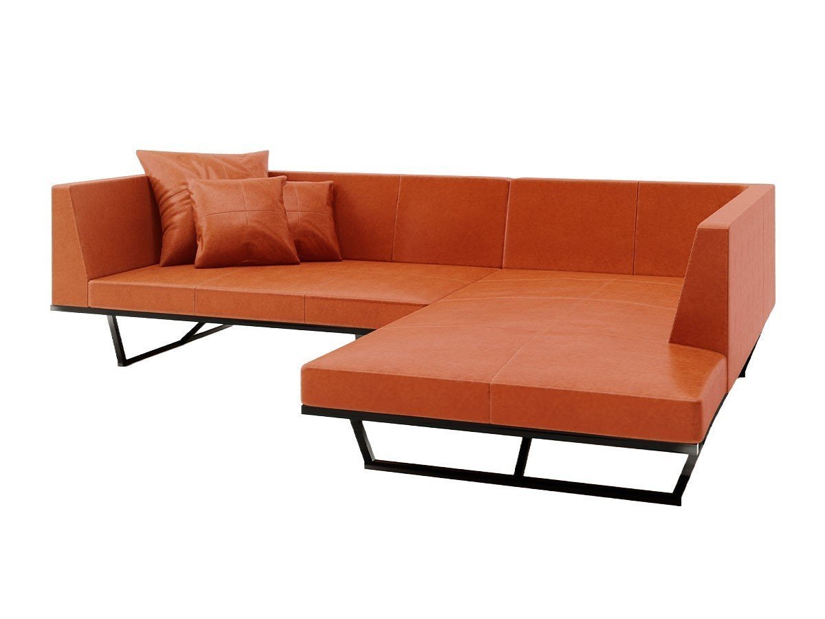 【杉山製作所/Sugiyama Seisakusho / GOODS】のKUROTETSU FLAT SOFA ONE ARM + COUCH / クロテツ フラットソファ ワンアーム + カウチ インテリア・キッズ・メンズ・レディースファッション・服の通販 founy(ファニー) 　クッション　Cushion, Throw Pillow　クール　Cool, Chic　シンプル　Simple, Minimal　スクエア　Square, Square Shape　フラット　Flat, Flat Shoes　フレーム　Frame, Outline　ホーム・キャンプ・アウトドア・お取り寄せ　Home Living / Home & Lifestyle / Camping Gear / Outdoor Camping　家具・インテリア　Home Furniture & Interior. Stylish & Functional Living Spaces　ソファー　Couches & Sofas　カウチソファ・シェーズロング　Chaise Lounge Sofas　張地:サンテリア キャメル 304、タイプ:カウチ L|ID: prp329100000009270 ipo3291000000034993173