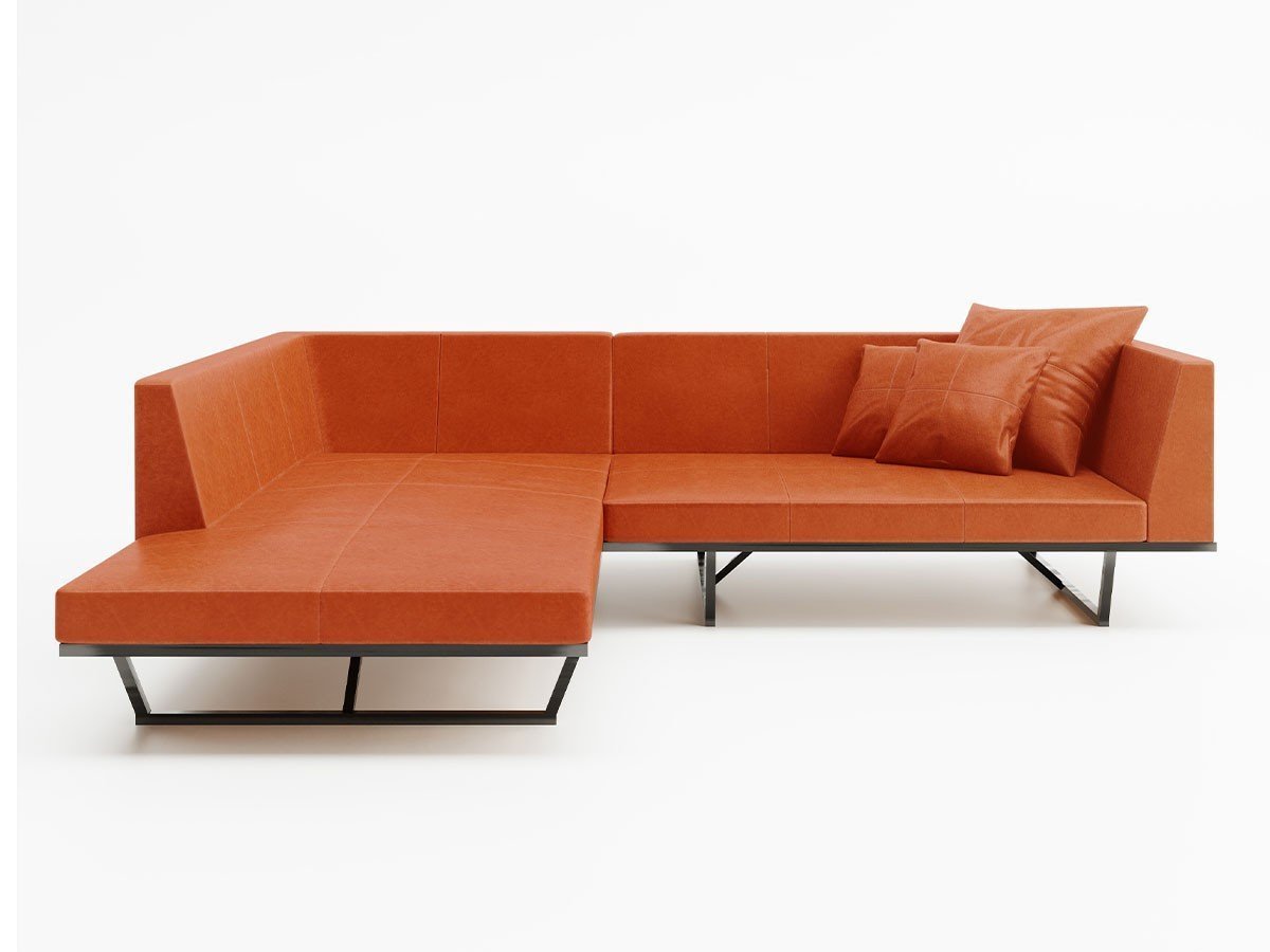 【杉山製作所/Sugiyama Seisakusho / GOODS】のKUROTETSU FLAT SOFA ONE ARM + COUCH / クロテツ フラットソファ ワンアーム + カウチ インテリア・キッズ・メンズ・レディースファッション・服の通販 founy(ファニー) 　クッション　Cushion, Throw Pillow　クール　Cool, Chic　シンプル　Simple, Minimal　スクエア　Square, Square Shape　フラット　Flat, Flat Shoes　フレーム　Frame, Outline　ホーム・キャンプ・アウトドア・お取り寄せ　Home Living / Home & Lifestyle / Camping Gear / Outdoor Camping　家具・インテリア　Home Furniture & Interior. Stylish & Functional Living Spaces　ソファー　Couches & Sofas　カウチソファ・シェーズロング　Chaise Lounge Sofas　張地:サンテリア キャメル 304、タイプ:カウチ R|ID: prp329100000009270 ipo3291000000034993177