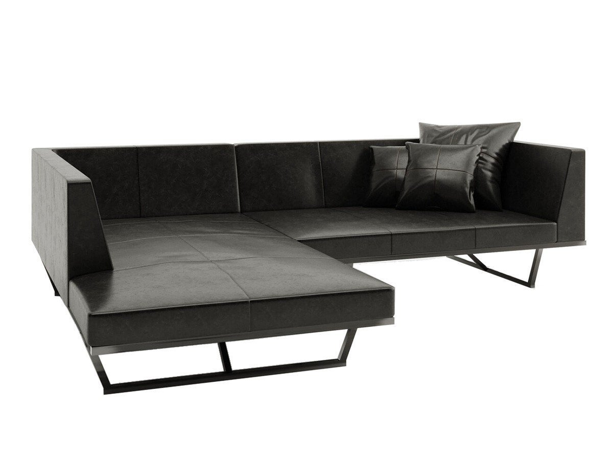 【杉山製作所/Sugiyama Seisakusho / GOODS】のKUROTETSU FLAT SOFA ONE ARM + COUCH / クロテツ フラットソファ ワンアーム + カウチ インテリア・キッズ・メンズ・レディースファッション・服の通販 founy(ファニー) 　クッション　Cushion, Throw Pillow　クール　Cool, Chic　シンプル　Simple, Minimal　スクエア　Square, Square Shape　フラット　Flat, Flat Shoes　フレーム　Frame, Outline　ホーム・キャンプ・アウトドア・お取り寄せ　Home Living / Home & Lifestyle / Camping Gear / Outdoor Camping　家具・インテリア　Home Furniture & Interior. Stylish & Functional Living Spaces　ソファー　Couches & Sofas　カウチソファ・シェーズロング　Chaise Lounge Sofas　張地:タイプ:カウチ R|ID: prp329100000009270 ipo3291000000034993185