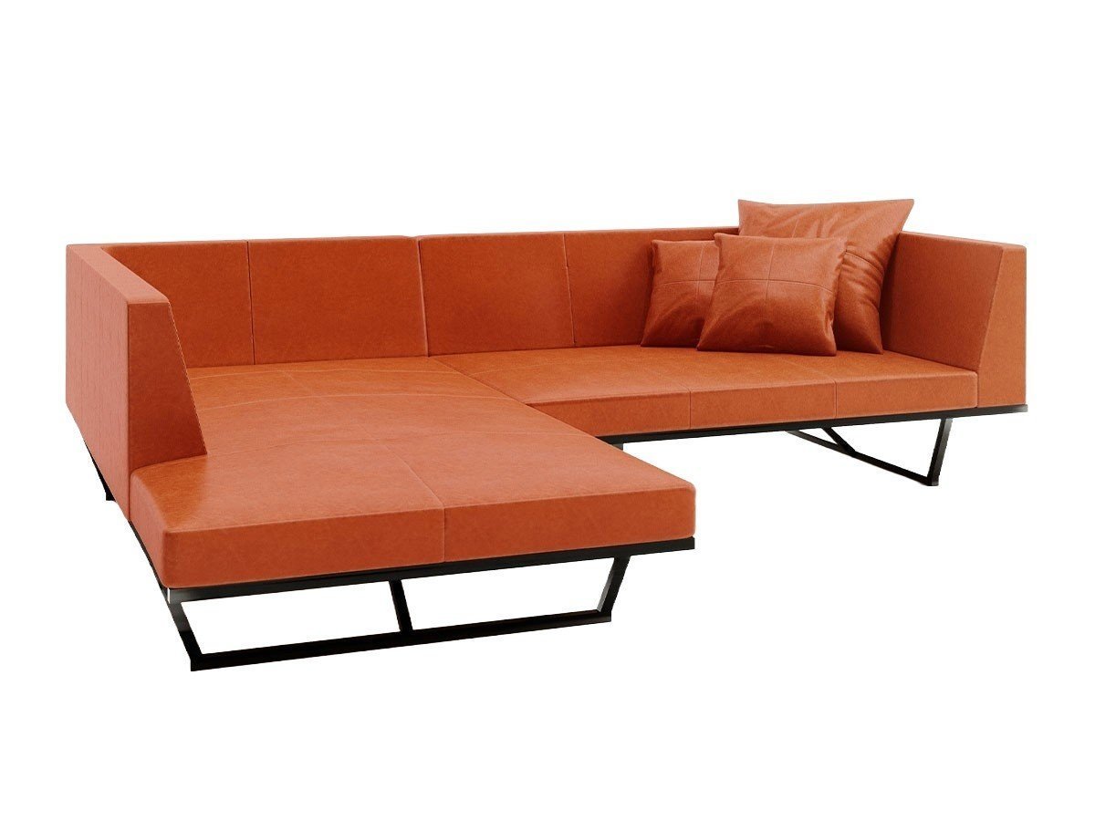 【杉山製作所/Sugiyama Seisakusho / GOODS】のKUROTETSU FLAT SOFA ONE ARM + COUCH / クロテツ フラットソファ ワンアーム + カウチ インテリア・キッズ・メンズ・レディースファッション・服の通販 founy(ファニー) 　クッション　Cushion, Throw Pillow　クール　Cool, Chic　シンプル　Simple, Minimal　スクエア　Square, Square Shape　フラット　Flat, Flat Shoes　フレーム　Frame, Outline　ホーム・キャンプ・アウトドア・お取り寄せ　Home Living / Home & Lifestyle / Camping Gear / Outdoor Camping　家具・インテリア　Home Furniture & Interior. Stylish & Functional Living Spaces　ソファー　Couches & Sofas　カウチソファ・シェーズロング　Chaise Lounge Sofas　張地:サンテリア キャメル 304、タイプ:カウチ R|ID: prp329100000009270 ipo3291000000036856685