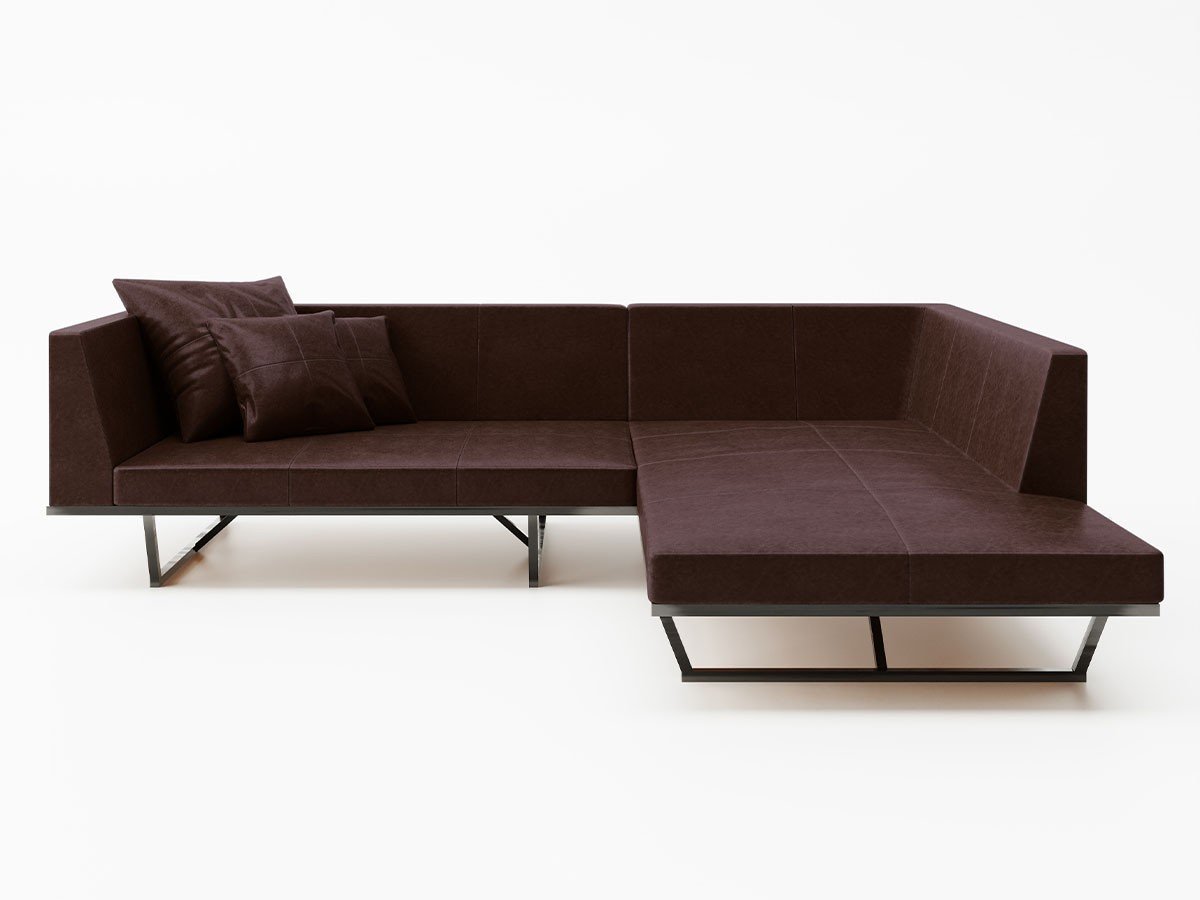 【杉山製作所/Sugiyama Seisakusho / GOODS】のKUROTETSU FLAT SOFA ONE ARM + COUCH / クロテツ フラットソファ ワンアーム + カウチ インテリア・キッズ・メンズ・レディースファッション・服の通販 founy(ファニー) 　クッション　Cushion, Throw Pillow　クール　Cool, Chic　シンプル　Simple, Minimal　スクエア　Square, Square Shape　フラット　Flat, Flat Shoes　フレーム　Frame, Outline　ホーム・キャンプ・アウトドア・お取り寄せ　Home Living / Home & Lifestyle / Camping Gear / Outdoor Camping　家具・インテリア　Home Furniture & Interior. Stylish & Functional Living Spaces　ソファー　Couches & Sofas　カウチソファ・シェーズロング　Chaise Lounge Sofas　張地:サンテリア ダークブラウン 302、タイプ:カウチ L|ID: prp329100000009270 ipo3291000000036856697