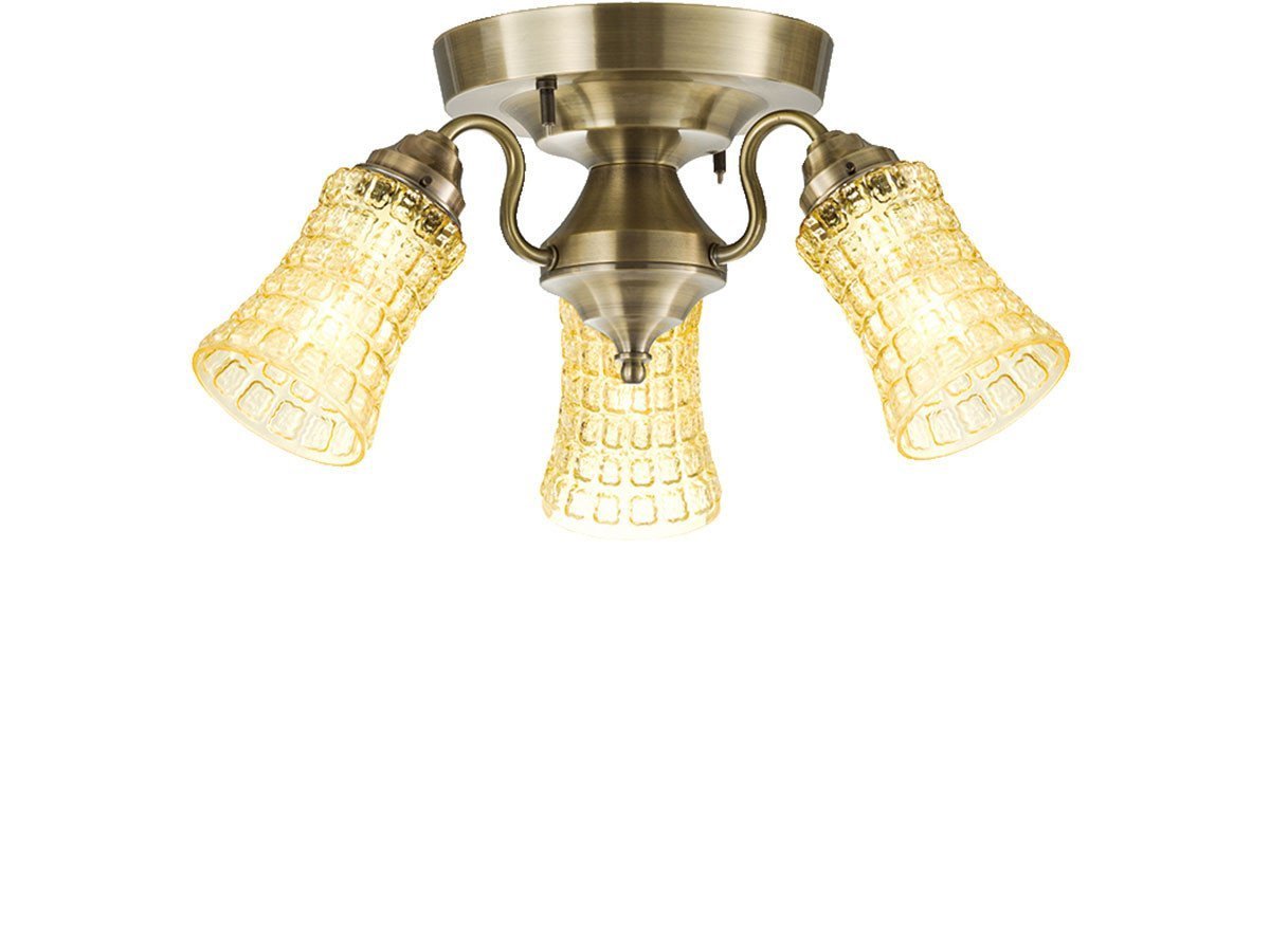【フライミー ファクトリー/FLYMEe Factory / GOODS】のCUSTOM SERIES 3 Ceiling Lamp × Amaretto / カスタムシリーズ 3灯シーリングランプ × アマレット インテリア・キッズ・メンズ・レディースファッション・服の通販 founy(ファニー) 　送料無料　Free Shipping　アンティーク　Antique　カッティング　Cutting　スクエア　Square　パターン　Pattern　人気　Popularity　ホーム・キャンプ・アウトドア・お取り寄せ　Home,Garden,Outdoor,Camping Gear　家具・インテリア　Home Furniture & Interior. Stylish & Functional Living Spaces　ライト・照明　Lighting & Light Fixtures　シーリングライト　Ceiling Light　器具本体:ゴールド、シェード:アンバー|ID: prp329100000009299 ipo3291000000030243193