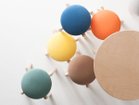 【フライミー ヴェール/FLYMEe vert / GOODS】のMUSHROOM STOOL-M / マッシュルーム スツール Mサイズ 張地:(左下から)モスグリーン、ココア、イエロー、ブルー、オレンジ|ID:prp329100000009528