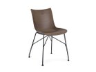 【カルテル/Kartell / GOODS】のSmart Wood collection P/WOOD / スマートウッドコレクション Pウッド シート:スラットアッシュ(ダークブラウン)、脚部ブラック|ID: prp329100000009533 ipo3291000000033486970