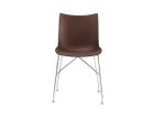 【カルテル/Kartell / GOODS】のSmart Wood collection P/WOOD / スマートウッドコレクション Pウッド シート:ベーシックベニヤ(ダークブラウン)、脚部クローム|ID: prp329100000009533 ipo3291000000033486972