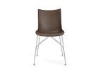 【カルテル/Kartell / GOODS】のSmart Wood collection P/WOOD / スマートウッドコレクション Pウッド シート:スラットアッシュ(ダークブラウン)、脚部クローム|ID: prp329100000009533 ipo3291000000033486977