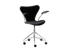 【フリッツ ハンセン/FRITZ HANSEN / GOODS】のSERIES 7 / セブンチェア フルパディング アームチェア キャスター付き回転ベース ベルベット 3217 張地:BELFAST ナイトブラック(カテゴリー1)|ID: prp329100000009800 ipo3291000000030228736