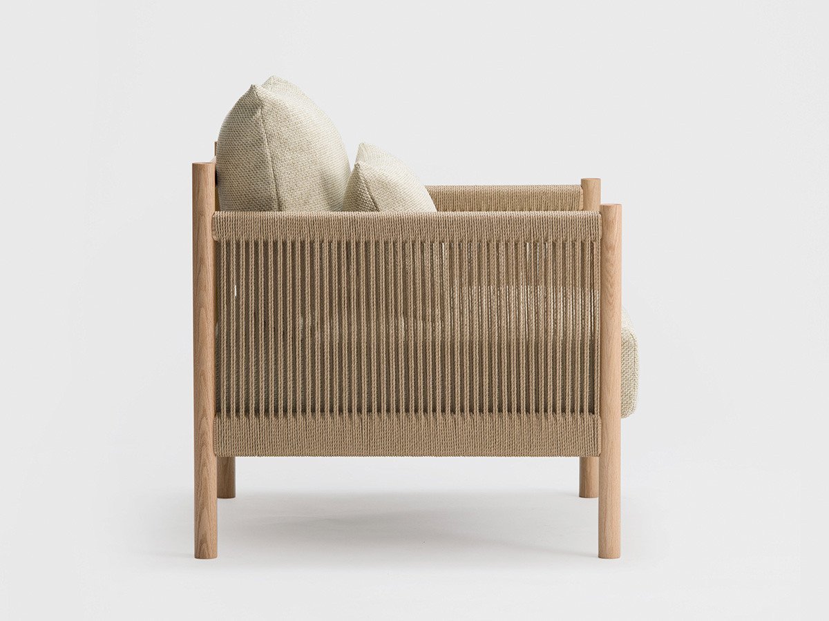 【アリアケ/ARIAKE / GOODS】のBraid Sofa / ブレイド(組紐)ソファ 1シート インテリア・キッズ・メンズ・レディースファッション・服の通販 founy(ファウニー) 　ペーパー　Paper, Kraft Paper　ホーム・キャンプ・アウトドア・お取り寄せ　Home Living / Home & Lifestyle / Camping Gear / Outdoor Camping　家具・インテリア　Home Furniture & Interior. Stylish & Functional Living Spaces　ソファー　Couches & Sofas　張地:B-IV(ファブリック / モリデン)、フレーム:ホワイトオーク|ID: prp329100000009875 ipo3291000000037080376