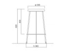 【杉山製作所/Sugiyama Seisakusho / GOODS】のN high stool / N ハイスツール 「高さ62cm」寸法図|ID: prp329100000010019 ipo3291000000029990526