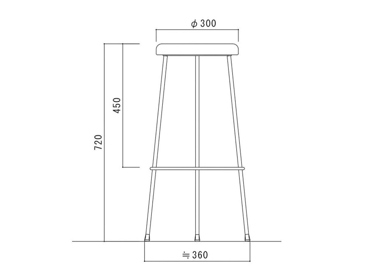 【杉山製作所/Sugiyama Seisakusho / GOODS】のN high stool / N ハイスツール インテリア・キッズ・メンズ・レディースファッション・服の通販 founy(ファニー) 　送料無料　Free Shipping　クッション　Cushion, Throw Pillow　コンパクト　Compact, Small Size　シンプル　Simple, Minimal　ホーム・キャンプ・アウトドア・お取り寄せ　Home Living / Home & Lifestyle / Camping Gear / Outdoor Camping　家具・インテリア　Home Furniture & Interior. Stylish & Functional Living Spaces　チェア・椅子　Seating & Chairs　スツール・バースツール　Stools & Bar Stools　ホーム・キャンプ・アウトドア・お取り寄せ　Home Living / Home & Lifestyle / Camping Gear / Outdoor Camping　家具・インテリア　Home Furniture & Interior. Stylish & Functional Living Spaces　チェア・椅子　Seating & Chairs　カウンターチェア・ハイチェア　Bar Stools / High Stools　「高さ72cm」寸法図|ID: prp329100000010019 ipo3291000000033966261