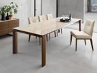 【カリガリス/Calligaris / GOODS】のOMNIA / オムニア セラミック天板 CS/4058-R 160 天板P4C ゴールデンオニキスマーブル、脚部P12 スモーク|ID:prp329100000010047