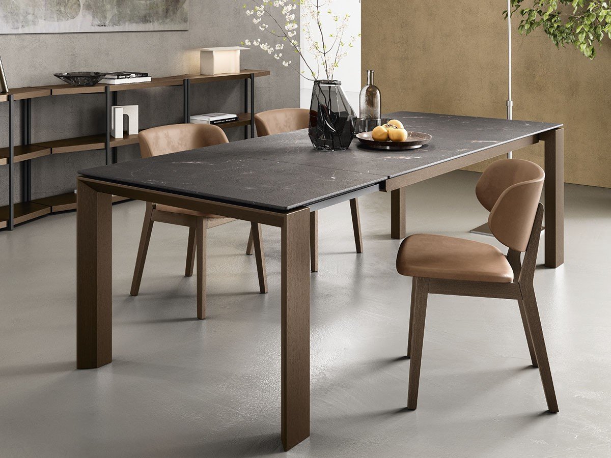 【カリガリス/Calligaris / GOODS】のOMNIA / オムニア セラミック天板 CS/4058-R 160 インテリア・キッズ・メンズ・レディースファッション・服の通販 founy(ファニー) シンプル Simple, Minimal スタイリッシュ Stylish, Fashionable テーブル Table, Dining Table フォルム Silhouette, Form フレーム Frame, Outline ホーム・キャンプ・アウトドア・お取り寄せ Home Living / Home & Lifestyle / Camping Gear / Outdoor Camping 家具・インテリア Home Furniture & Interior. Stylish & Functional Living Spaces テーブル Dining, Coffee & Side Tables ダイニングテーブル・食卓テーブル Dining Tables 天板P18C カルカッタブラックマーブル、脚部P12 スモーク|ID: prp329100000010047 ipo3291000000036644620