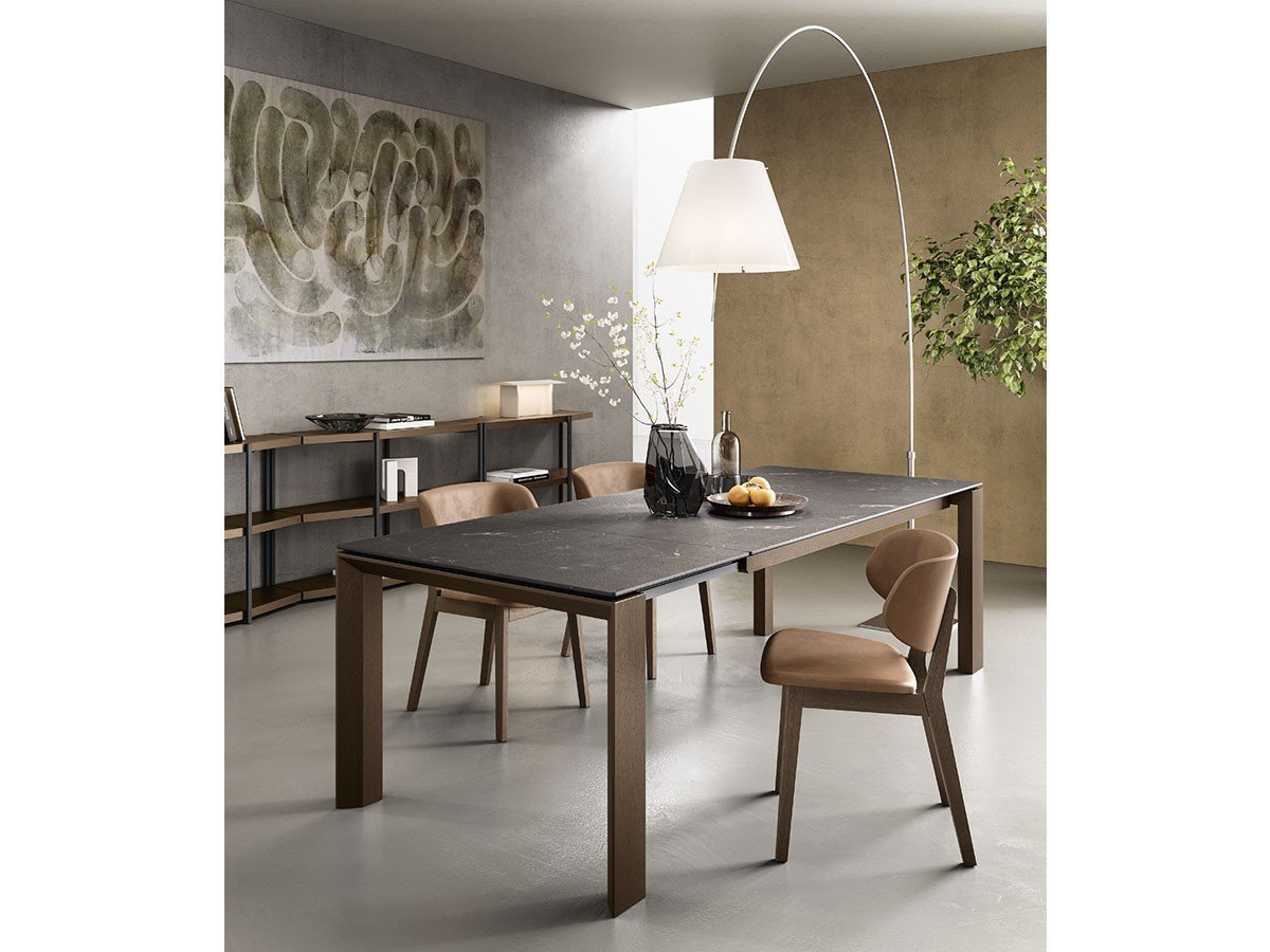 【カリガリス/Calligaris / GOODS】のOMNIA / オムニア セラミック天板 CS/4058-R 160 インテリア・キッズ・メンズ・レディースファッション・服の通販 founy(ファニー) シンプル Simple, Minimal スタイリッシュ Stylish, Fashionable テーブル Table, Dining Table フォルム Silhouette, Form フレーム Frame, Outline ホーム・キャンプ・アウトドア・お取り寄せ Home Living / Home & Lifestyle / Camping Gear / Outdoor Camping 家具・インテリア Home Furniture & Interior. Stylish & Functional Living Spaces テーブル Dining, Coffee & Side Tables ダイニングテーブル・食卓テーブル Dining Tables 天板P18C カルカッタブラックマーブル、脚部P12 スモーク|ID: prp329100000010047 ipo3291000000036644623