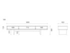 【マスターウォール/MASTERWAL / GOODS】のSEEK AV BOARD / シーク AVボード 寸法図(幅180cm)|ID: prp329100000010089 ipo3291000000037064596