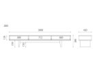 【マスターウォール/MASTERWAL / GOODS】のSEEK AV BOARD / シーク AVボード 寸法図(幅200cm)|ID: prp329100000010089 ipo3291000000037064597