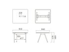 【ベラコンテ/bellacontte / GOODS】のSPINE MEETING TABLE / スパインミーティングテーブル 寸法図(幅95 × 高さ61cm)|ID: prp329100000010095 ipo3291000000025305676