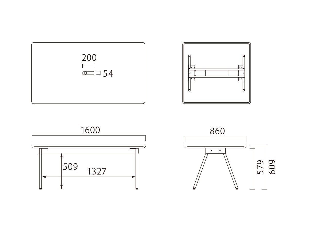 【ベラコンテ/bellacontte / GOODS】のSPINE MEETING TABLE / スパインミーティングテーブル インテリア・キッズ・メンズ・レディースファッション・服の通販 founy(ファニー) テーブル Table, Dining Table デスク Desk, Work Desk ビジネス 仕事 通勤 Business / Work / Commuting ホーム・キャンプ・アウトドア・お取り寄せ Home Living / Home & Lifestyle / Camping Gear / Outdoor Camping 家具・インテリア Home Furniture & Interior. Stylish & Functional Living Spaces その他 インテリア雑貨、家具 Home Decor & Furniture Extras 寸法図(幅160 × 高さ61cm)|ID: prp329100000010095 ipo3291000000036839642