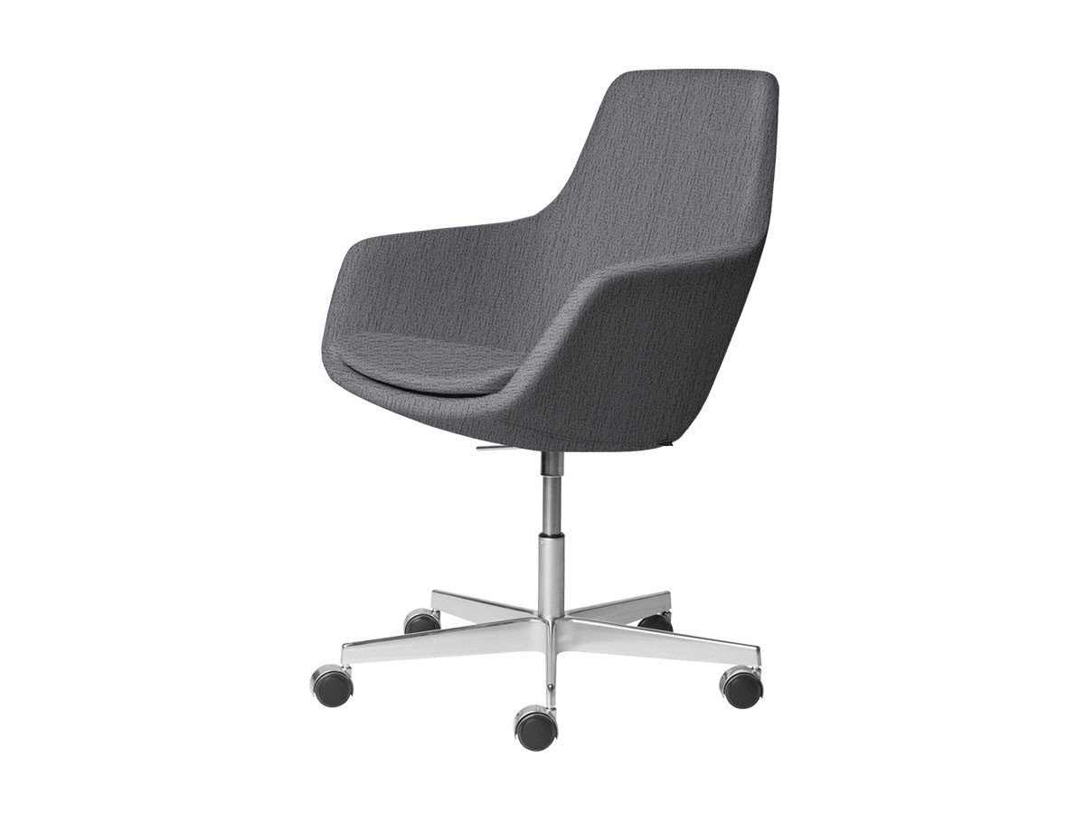 【フリッツ ハンセン/FRITZ HANSEN / GOODS】のLITTLE GIRAFFE / リトルジラフ チェア キャスター付5スターベース 3211 / 3211R インテリア・キッズ・メンズ・レディースファッション・服の通販 founy(ファニー) 　サテン　Satin, Glossy Fabric　テーブル　Table, Dining Table　ファブリック　Fabric, Textile　フレーム　Frame, Outline　送料無料　Free Shipping　ホーム・キャンプ・アウトドア・お取り寄せ　Home Living / Home & Lifestyle / Camping Gear / Outdoor Camping　家具・インテリア　Home Furniture & Interior. Stylish & Functional Living Spaces　チェア・椅子　Seating & Chairs　オフィスチェア・在宅ワーク用チェア　Office & Desk Chairs　張地:1171 ライトグレー(クリスチャンハウン)、脚部:アルミニウム / サテン仕上|ID: prp329100000010265 ipo3291000000030228323