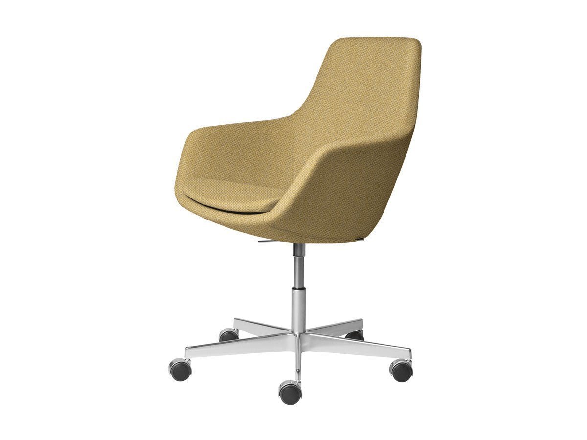 【フリッツ ハンセン/FRITZ HANSEN / GOODS】のLITTLE GIRAFFE / リトルジラフ チェア キャスター付5スターベース 3211 / 3211R インテリア・キッズ・メンズ・レディースファッション・服の通販 founy(ファニー) 　サテン　Satin, Glossy Fabric　テーブル　Table, Dining Table　ファブリック　Fabric, Textile　フレーム　Frame, Outline　送料無料　Free Shipping　ホーム・キャンプ・アウトドア・お取り寄せ　Home Living / Home & Lifestyle / Camping Gear / Outdoor Camping　家具・インテリア　Home Furniture & Interior. Stylish & Functional Living Spaces　チェア・椅子　Seating & Chairs　オフィスチェア・在宅ワーク用チェア　Office & Desk Chairs　張地:1110 イエロー(クリスチャンハウン)、脚部:アルミニウム / サテン仕上|ID: prp329100000010265 ipo3291000000030228351