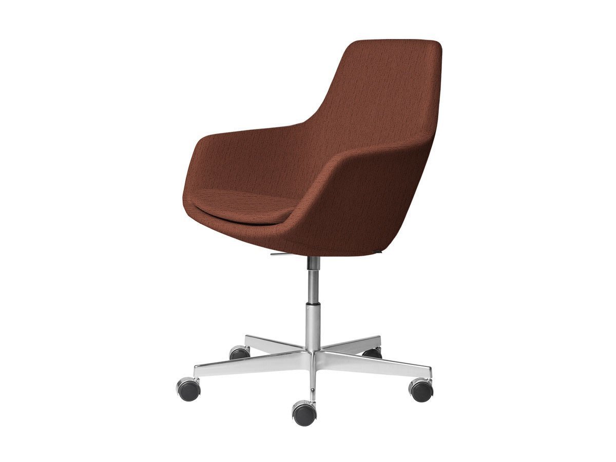 【フリッツ ハンセン/FRITZ HANSEN / GOODS】のLITTLE GIRAFFE / リトルジラフ チェア キャスター付5スターベース 3211 / 3211R インテリア・キッズ・メンズ・レディースファッション・服の通販 founy(ファニー) 　サテン　Satin, Glossy Fabric　テーブル　Table, Dining Table　ファブリック　Fabric, Textile　フレーム　Frame, Outline　送料無料　Free Shipping　ホーム・キャンプ・アウトドア・お取り寄せ　Home Living / Home & Lifestyle / Camping Gear / Outdoor Camping　家具・インテリア　Home Furniture & Interior. Stylish & Functional Living Spaces　チェア・椅子　Seating & Chairs　オフィスチェア・在宅ワーク用チェア　Office & Desk Chairs　張地:1133 オレンジ(クリスチャンハウン)、脚部:アルミニウム / サテン仕上|ID: prp329100000010265 ipo3291000000030228426