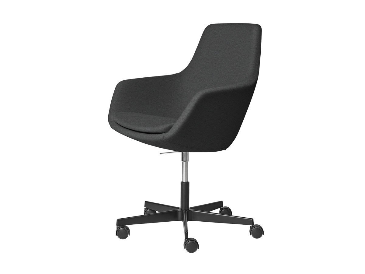 【フリッツ ハンセン/FRITZ HANSEN / GOODS】のLITTLE GIRAFFE / リトルジラフ チェア キャスター付5スターベース 3211 / 3211R インテリア・キッズ・メンズ・レディースファッション・服の通販 founy(ファニー) 　サテン　Satin, Glossy Fabric　テーブル　Table, Dining Table　ファブリック　Fabric, Textile　フレーム　Frame, Outline　送料無料　Free Shipping　ホーム・キャンプ・アウトドア・お取り寄せ　Home Living / Home & Lifestyle / Camping Gear / Outdoor Camping　家具・インテリア　Home Furniture & Interior. Stylish & Functional Living Spaces　チェア・椅子　Seating & Chairs　オフィスチェア・在宅ワーク用チェア　Office & Desk Chairs　張地:1172 グレーユニ(クリスチャンハウン)、脚部:ブラック粉体塗装仕上|ID: prp329100000010265 ipo3291000000030228622