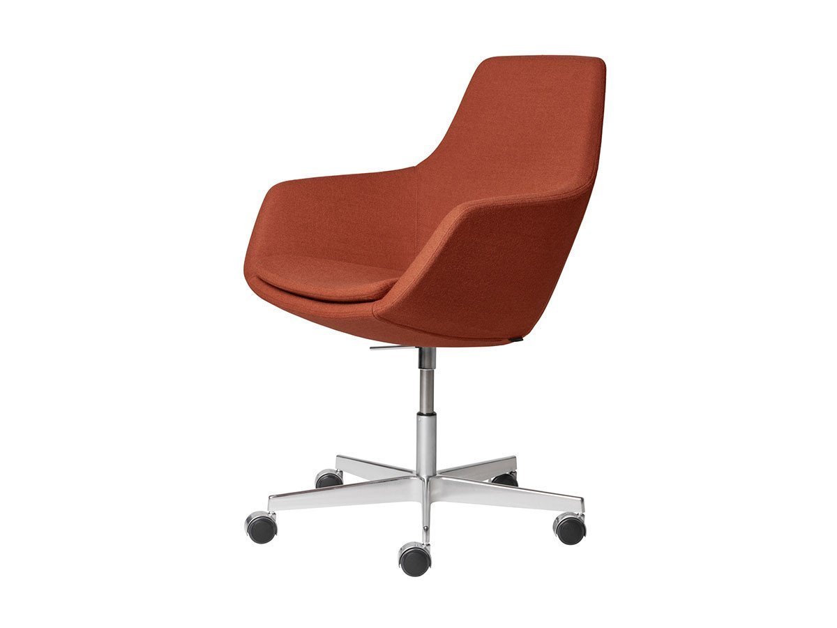 【フリッツ ハンセン/FRITZ HANSEN / GOODS】のLITTLE GIRAFFE / リトルジラフ チェア キャスター付5スターベース 3211 / 3211R インテリア・キッズ・メンズ・レディースファッション・服の通販 founy(ファニー) 　サテン　Satin, Glossy Fabric　テーブル　Table, Dining Table　ファブリック　Fabric, Textile　フレーム　Frame, Outline　送料無料　Free Shipping　ホーム・キャンプ・アウトドア・お取り寄せ　Home Living / Home & Lifestyle / Camping Gear / Outdoor Camping　家具・インテリア　Home Furniture & Interior. Stylish & Functional Living Spaces　チェア・椅子　Seating & Chairs　オフィスチェア・在宅ワーク用チェア　Office & Desk Chairs　張地:CAPTURE / 5901 オレンジ、脚部:アルミニウム / サテン仕上|ID: prp329100000010265 ipo3291000000030228689