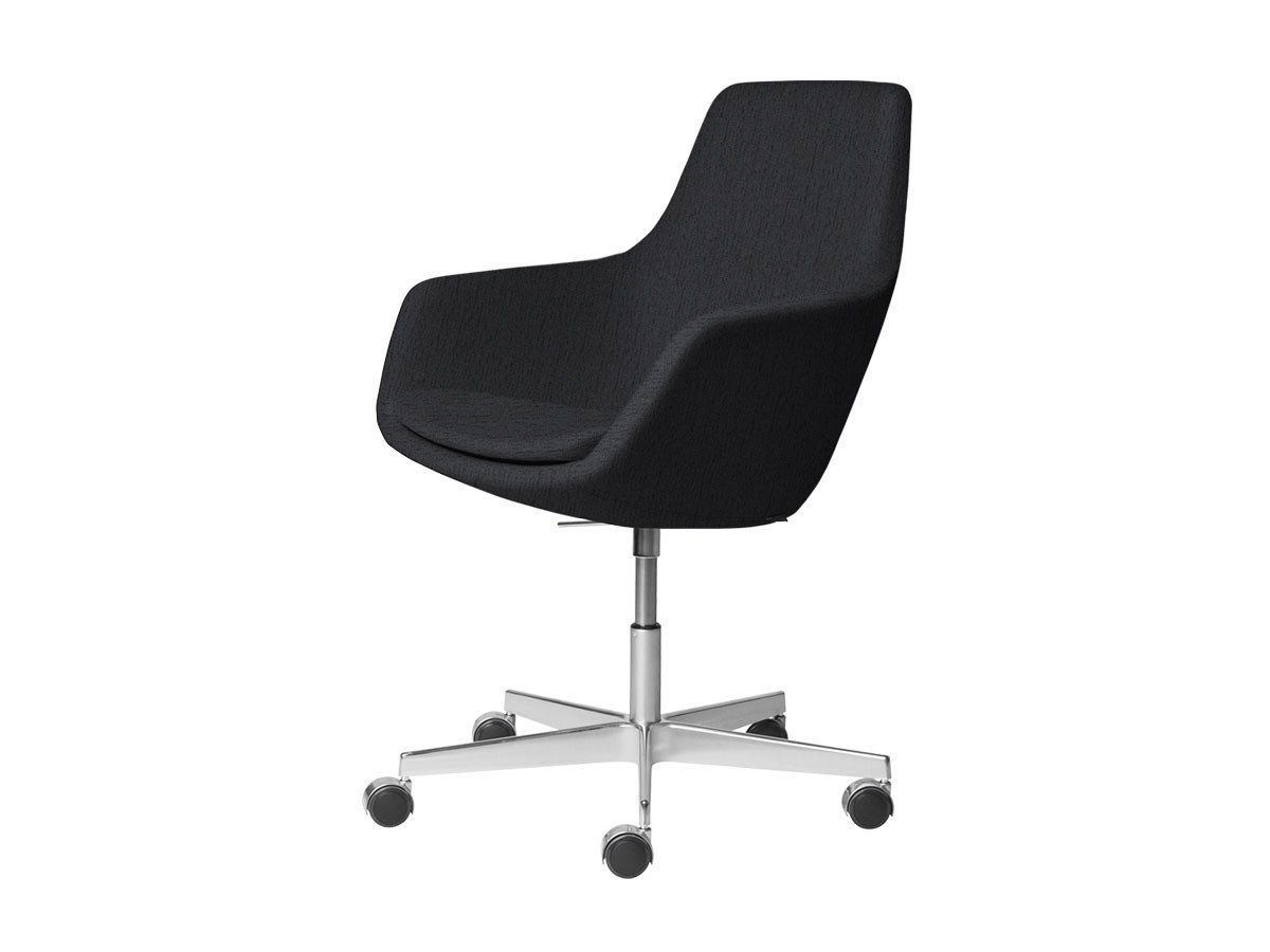 【フリッツ ハンセン/FRITZ HANSEN / GOODS】のLITTLE GIRAFFE / リトルジラフ チェア キャスター付5スターベース 3211 / 3211R インテリア・キッズ・メンズ・レディースファッション・服の通販 founy(ファニー) 　サテン　Satin, Glossy Fabric　テーブル　Table, Dining Table　ファブリック　Fabric, Textile　フレーム　Frame, Outline　送料無料　Free Shipping　ホーム・キャンプ・アウトドア・お取り寄せ　Home Living / Home & Lifestyle / Camping Gear / Outdoor Camping　家具・インテリア　Home Furniture & Interior. Stylish & Functional Living Spaces　チェア・椅子　Seating & Chairs　オフィスチェア・在宅ワーク用チェア　Office & Desk Chairs　張地:1174 ダークグレー(クリスチャンハウン)、脚部:アルミニウム / サテン仕上|ID: prp329100000010265 ipo3291000000035930269