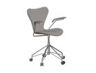 【フリッツ ハンセン/FRITZ HANSEN / GOODS】のSERIES 7 / セブンチェア フルパディング アームチェア キャスター付き回転ベース 3217 張地:1121 ベージュ(クリスチャンハウン)、フレーム:クローム仕上、キャスターキャップ:クローム|ID: prp329100000010443 ipo3291000000035911096
