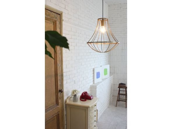 【フライミー ブラン/FLYMEe Blanc / GOODS】のPendant Lamp / ペンダントランプ #12691 インテリア・キッズ・メンズ・レディースファッション・服の通販 founy(ファニー) 　送料無料　Free Shipping　おすすめ　Recommended / Our Picks　シンプル　Simple, Minimal　フォルム　Silhouette, Form　フレーム　Frame, Outline　ホーム・キャンプ・アウトドア・お取り寄せ　Home Living / Home & Lifestyle / Camping Gear / Outdoor Camping　家具・インテリア　Home Furniture & Interior. Stylish & Functional Living Spaces　ライト・照明　Lamps & Lighting Fixtures　ペンダントライト・吊り下げ照明　Pendant Light / Hanging Light Fixture　アンティークゴールド|ID: prp329100000010457 ipo3291000000033928659