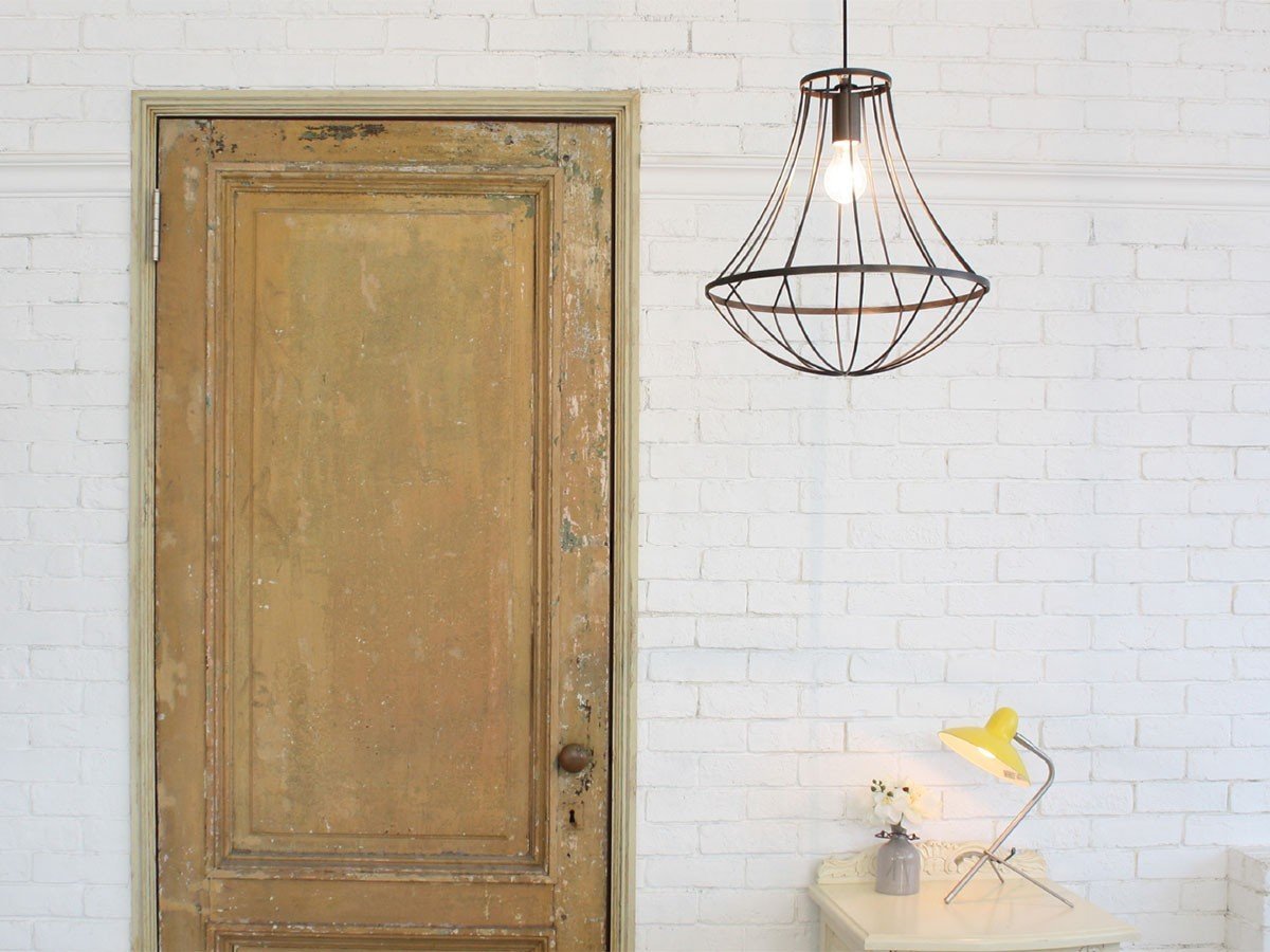 【フライミー ブラン/FLYMEe Blanc / GOODS】のPendant Lamp / ペンダントランプ #12691 インテリア・キッズ・メンズ・レディースファッション・服の通販 founy(ファニー) 　送料無料　Free Shipping　おすすめ　Recommended / Our Picks　シンプル　Simple, Minimal　フォルム　Silhouette, Form　フレーム　Frame, Outline　ホーム・キャンプ・アウトドア・お取り寄せ　Home Living / Home & Lifestyle / Camping Gear / Outdoor Camping　家具・インテリア　Home Furniture & Interior. Stylish & Functional Living Spaces　ライト・照明　Lamps & Lighting Fixtures　ペンダントライト・吊り下げ照明　Pendant Light / Hanging Light Fixture　アンティークブラウン|ID: prp329100000010457 ipo3291000000036536037