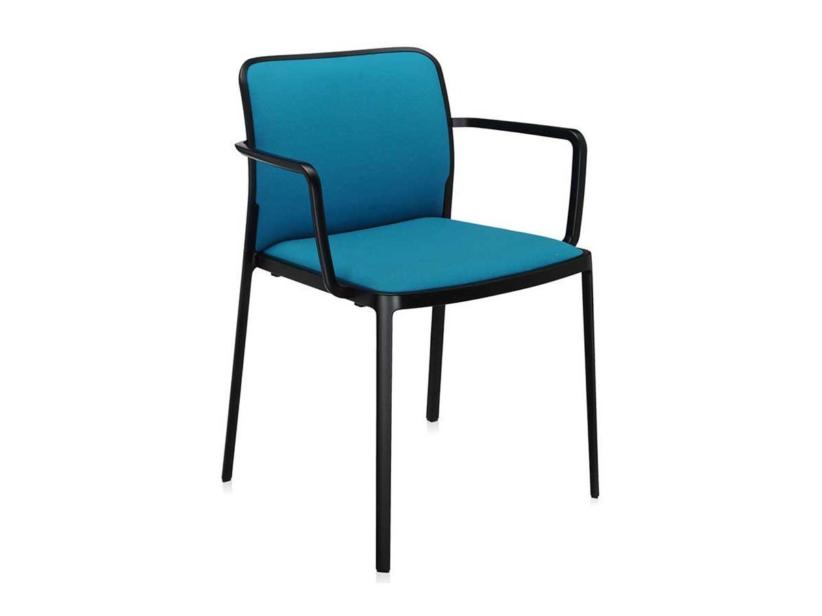 【カルテル/Kartell / GOODS】のAUDREY SOFT / オードリーソフトアーム トレヴィラ(ブラックフレーム) インテリア・キッズ・メンズ・レディースファッション・服の通販 founy(ファニー) 　送料無料　Free Shipping　ファブリック　Fabric　フレーム　Flame　ホーム・キャンプ・アウトドア・お取り寄せ　Home,Garden,Outdoor,Camping Gear　家具・インテリア　Furniture　チェア・椅子　Chair　ダイニングチェア　Dining Chair　張地:ティール|ID: prp329100000010907 ipo3291000000030212433