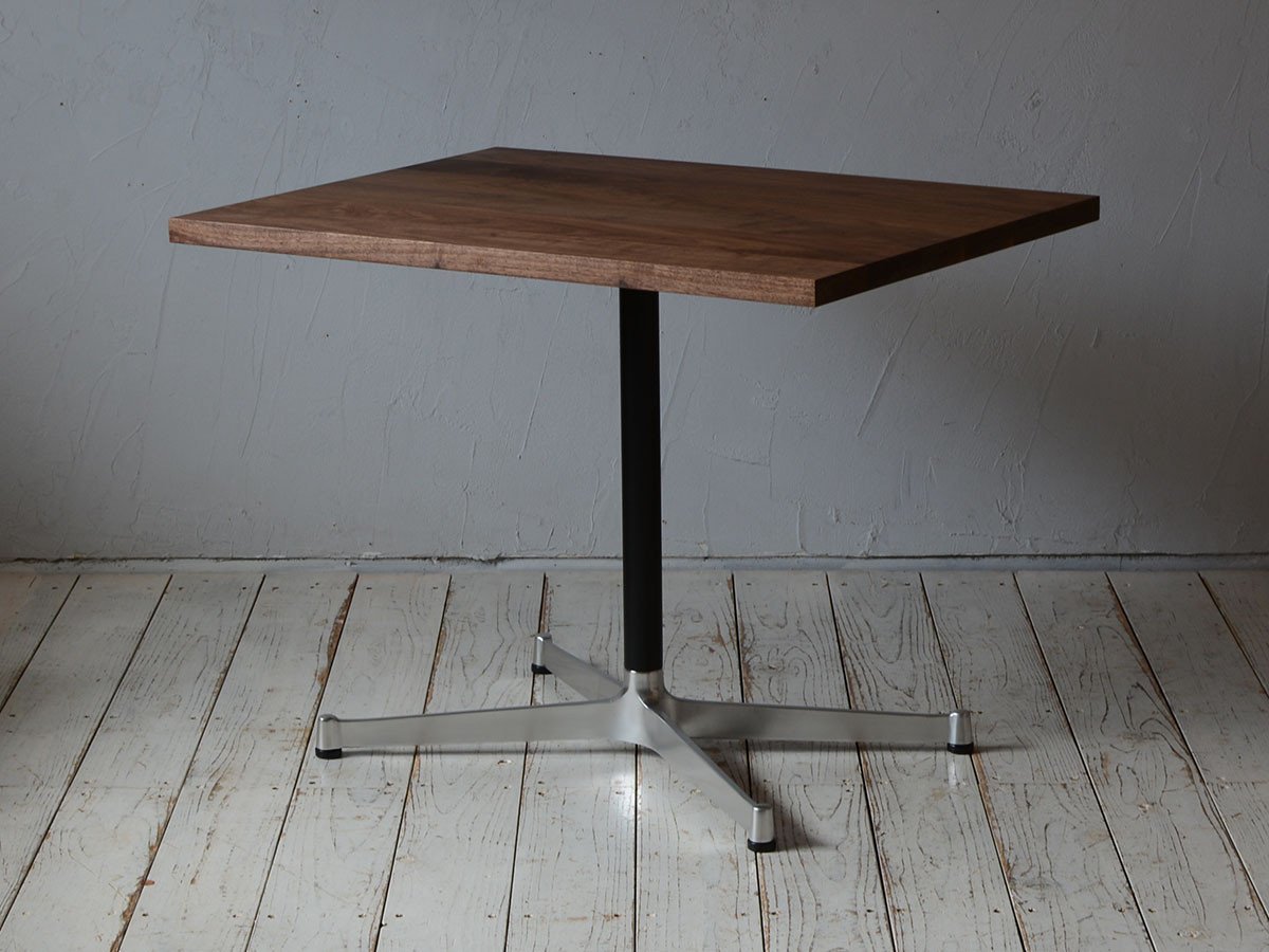 【グリニッチ オリジナル ファニチャー/greeniche original furniture / GOODS】のCafe Table / カフェテーブル 800 × 600 / 900 × 700 インテリア・キッズ・メンズ・レディースファッション・服の通販 founy(ファニー) 　オイル　Oil　スタンダード　Standard　センター　Center　テーブル　Table　人気　Popularity　おすすめ　Recommend　ホーム・キャンプ・アウトドア・お取り寄せ　Home,Garden,Outdoor,Camping Gear　家具・インテリア　Furniture　テーブル　Table　カフェテーブル　Cafe Table　天板ウッド:ウォルナット、脚部ブラック × シルバー、サイズ:幅90 × 奥行70 × 高さ61cm|ID: prp329100000010948 ipo3291000000030238748