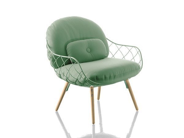 【マジス/MAGIS / GOODS】のPINA Low Chair / ピーニャ ローチェア ナチュラル脚(クヴァドラ スティールカット) 人気、トレンドファッション・服の通販 founy(ファニー) 　送料無料　Free Shipping　クッション　Cushion　フレーム　Flame　ワイヤー　Wire　ホーム・キャンプ・アウトドア・お取り寄せ　Home,Garden,Outdoor,Camping Gear　家具・インテリア　Furniture　チェア・椅子　Chair　ラウンジチェア　Lounge Chair　ホーム・キャンプ・アウトドア・お取り寄せ　Home,Garden,Outdoor,Camping Gear　家具・インテリア　Furniture　チェア・椅子　Chair　ローチェア・座椅子　Low Chair/Seat Chair　 other-1|ID: prp329100000010959 ipo3291000000030211347