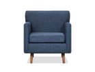 【フランネルソファ/FLANNEL SOFA / GOODS】のNOOK 1P SOFA / ヌーク 1人掛けソファ 張地:GY ブルー(グループ4)、脚部ブラウン|ID: prp329100000010973 ipo3291000000030207169