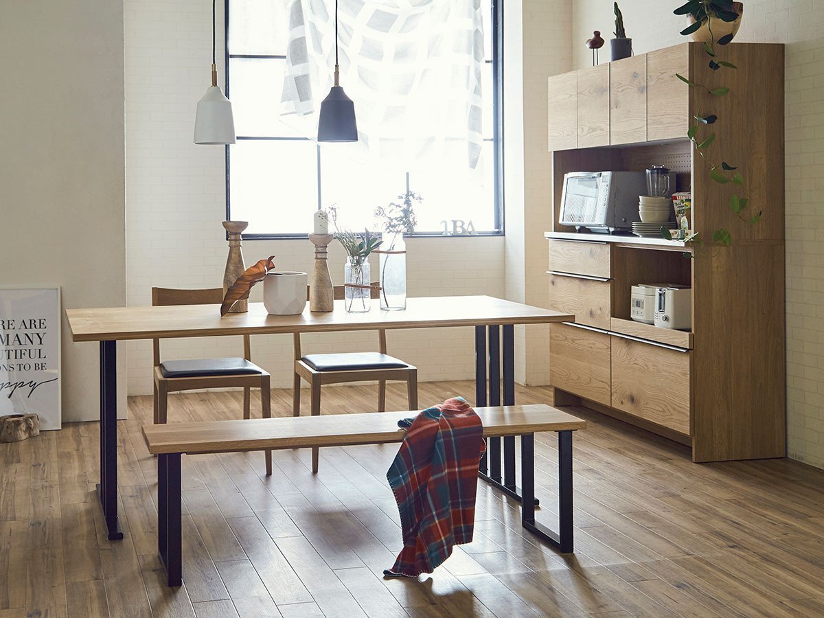 【フライミー ファクトリー/FLYMEe Factory / GOODS】のDINING TABLE / ダイニングテーブル #100780(角面タイプ) インテリア・キッズ・メンズ・レディースファッション・服の通販 founy(ファニー) 　オイル　Oil　シンプル　Simple　テーブル　Table　ホーム・キャンプ・アウトドア・お取り寄せ　Home,Garden,Outdoor,Camping Gear　家具・インテリア　Furniture　テーブル　Table　ダイニングテーブル　Dining Table　天板「オーク」参考イメージ|ID: prp329100000011142 ipo3291000000030249863