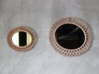 【アデペシュ/a.depeche / GOODS】のrotta rattan mirror ellipse / ロッタ ラタン ミラー エリプス 左:Sサイズ(幅33 × 高さ29cm)、右:Lサイズ(幅47.5 × 高さ30cm)|ID: prp329100000897014 ipo3291000000030227051