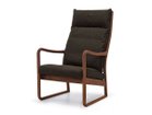 【マスターウォール/MASTERWAL / GOODS】のBLUEPRINT HIGH BACK LOUNGE CHAIR / ブループリント ハイバック ラウンジチェア 畳擦り仕様 張地:サブリム 53ダークセピア(ファブリック3)、フレーム:ウォールナット|ID: prp329100000909210 ipo3291000000034230685
