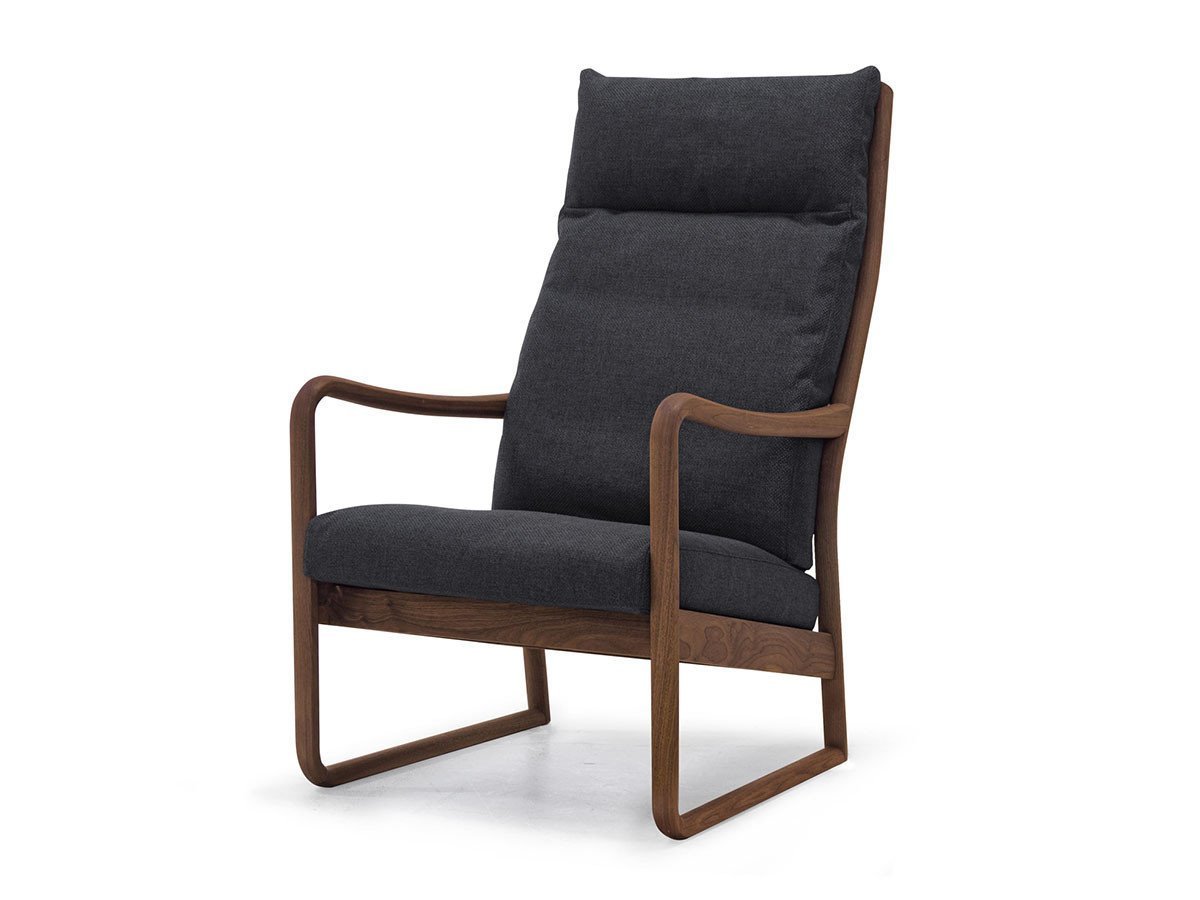 【マスターウォール/MASTERWAL / GOODS】のBLUEPRINT HIGH BACK LOUNGE CHAIR / ブループリント ハイバック ラウンジチェア 畳擦り仕様 インテリア・キッズ・メンズ・レディースファッション・服の通販 founy(ファニー) 　なめらか　Smooth, Silky Texture　クッション　Cushion, Throw Pillow　ダウン　Down, Puffer　ハーフ　Half, Half-Length　フィット　Fit, Slim Fit　プリント　Print, Printed Pattern　ホーム・キャンプ・アウトドア・お取り寄せ　Home Living / Home & Lifestyle / Camping Gear / Outdoor Camping　家具・インテリア　Home Furniture & Interior. Stylish & Functional Living Spaces　チェア・椅子　Seating & Chairs　ラウンジチェア・リクライナー　Lounge Chairs / Recliners　張地:デュオ 55ブラック(ファブリック3)、フレーム:ウォールナット|ID: prp329100000909210 ipo3291000000034566808