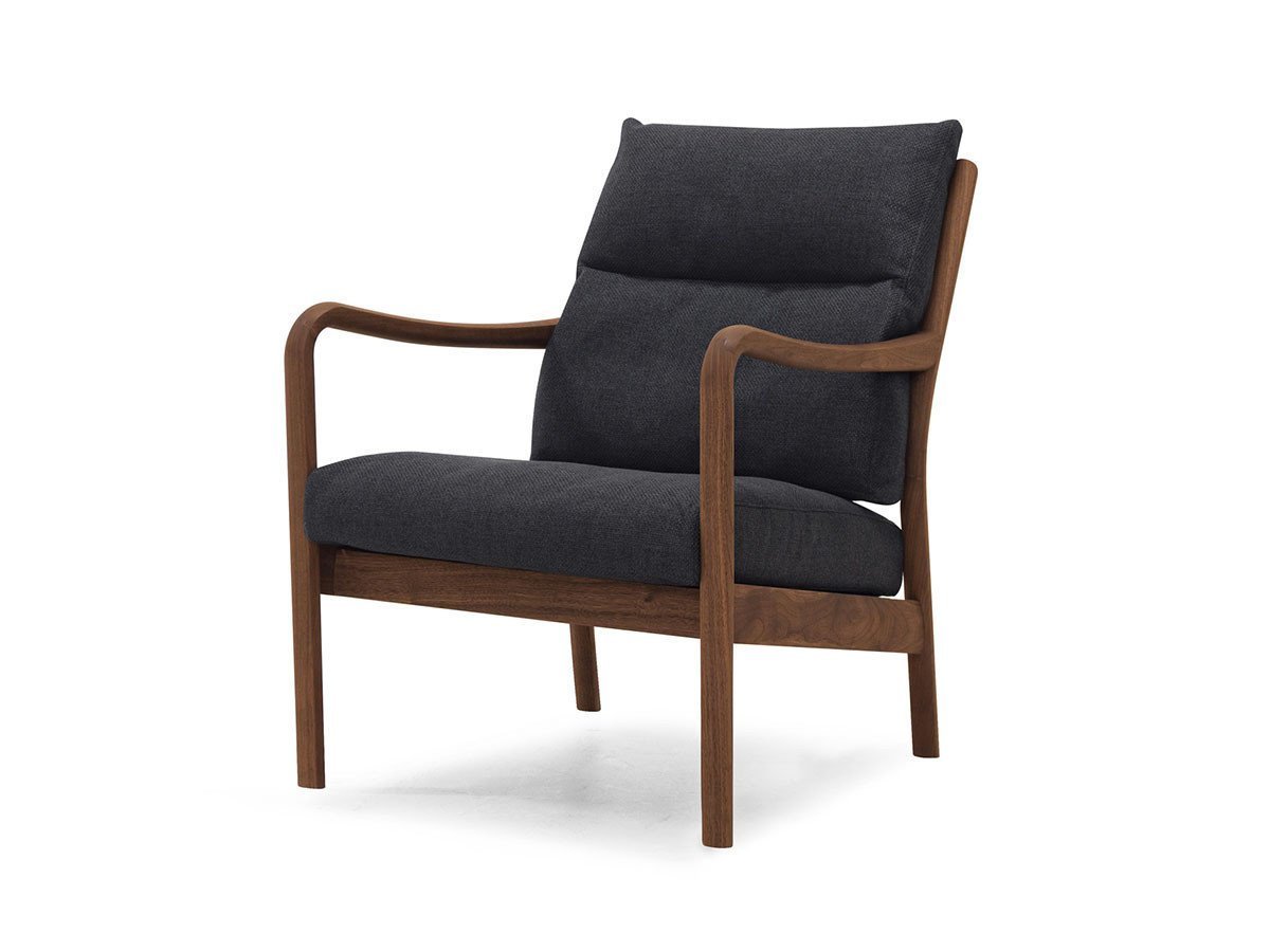 【マスターウォール/MASTERWAL / GOODS】のBLUEPRINT LOW BACK LOUNGE CHAIR / ブループリント ローバック ラウンジチェア インテリア・キッズ・メンズ・レディースファッション・服の通販 founy(ファニー) 　送料無料　Free Shipping　なめらか　Smooth　クッション　Cushion　ダウン　Down　ハーフ　Half　フィット　Fit　プリント　Print　ホーム・キャンプ・アウトドア・お取り寄せ　Home,Garden,Outdoor,Camping Gear　家具・インテリア　Furniture　チェア・椅子　Chair　ラウンジチェア　Lounge Chair　張地:デュオ 55ブラック(ファブリック3)、フレーム:ウォールナット|ID: prp329100000909211 ipo3291000000030179110