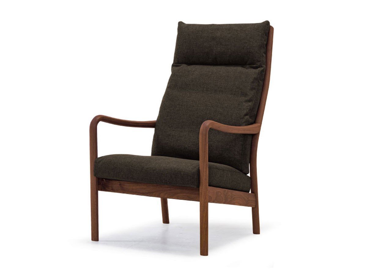 【マスターウォール/MASTERWAL / GOODS】のBLUEPRINT HIGH BACK LOUNGE CHAIR / ブループリント ハイバック ラウンジチェア インテリア・キッズ・メンズ・レディースファッション・服の通販 founy(ファニー) 　なめらか　Smooth, Silky Texture　クッション　Cushion, Throw Pillow　ダウン　Down, Puffer　ハーフ　Half, Half-Length　フィット　Fit, Slim Fit　プリント　Print, Printed Pattern　ホーム・キャンプ・アウトドア・お取り寄せ　Home Living / Home & Lifestyle / Camping Gear / Outdoor Camping　家具・インテリア　Home Furniture & Interior. Stylish & Functional Living Spaces　チェア・椅子　Seating & Chairs　ラウンジチェア・リクライナー　Lounge Chairs / Recliners　張地:サブリム 53ダークセピア(ファブリック3)、フレーム:ウォールナット|ID: prp329100000909213 ipo3291000000034807667